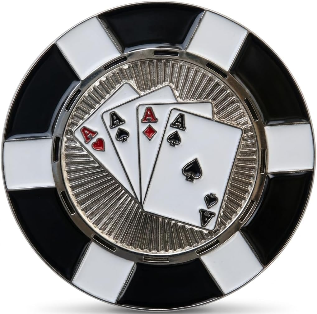 Aces Poker Chip Golf Ball Marker for Men
