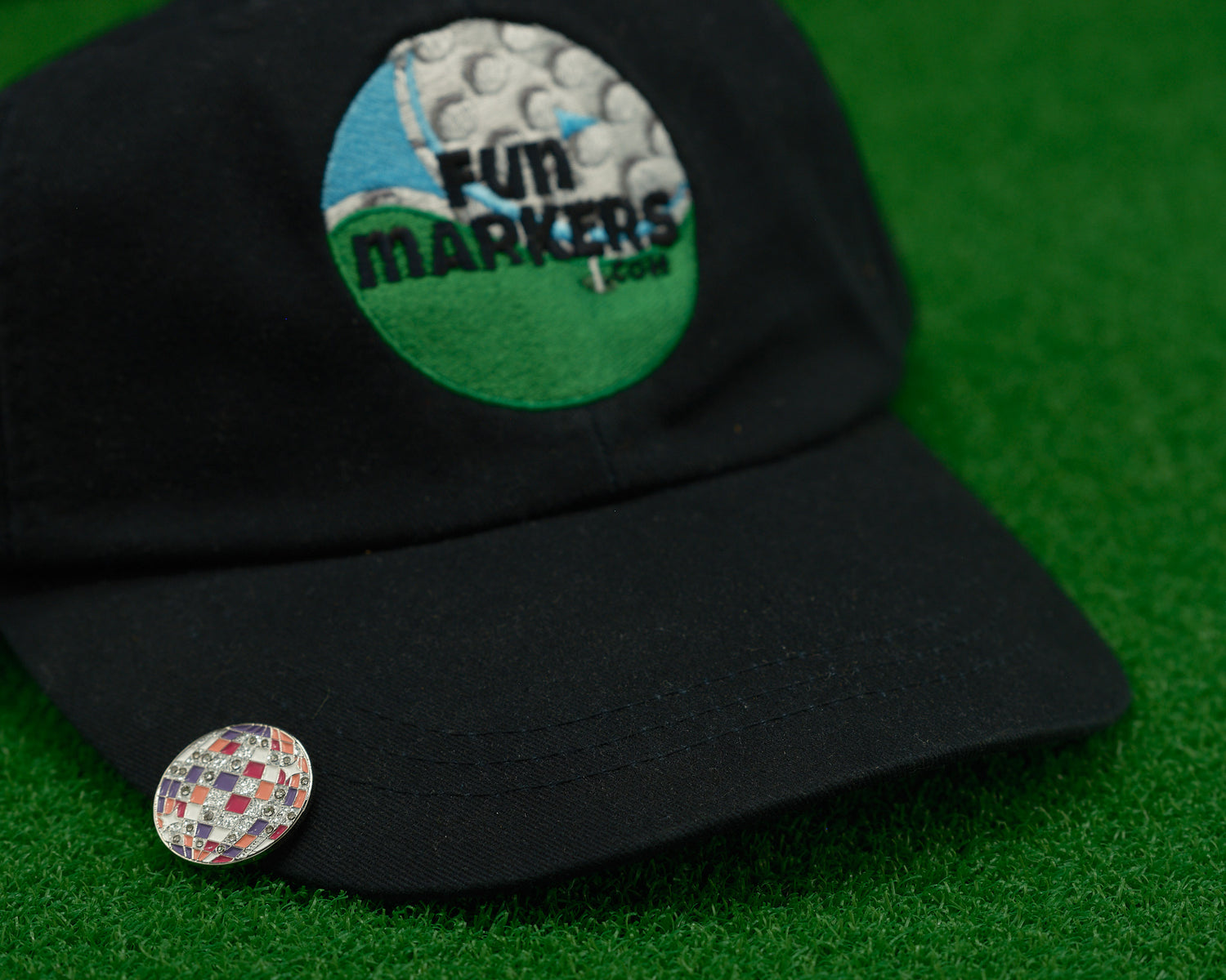 Crystal Mosaic Golf Ball Marker