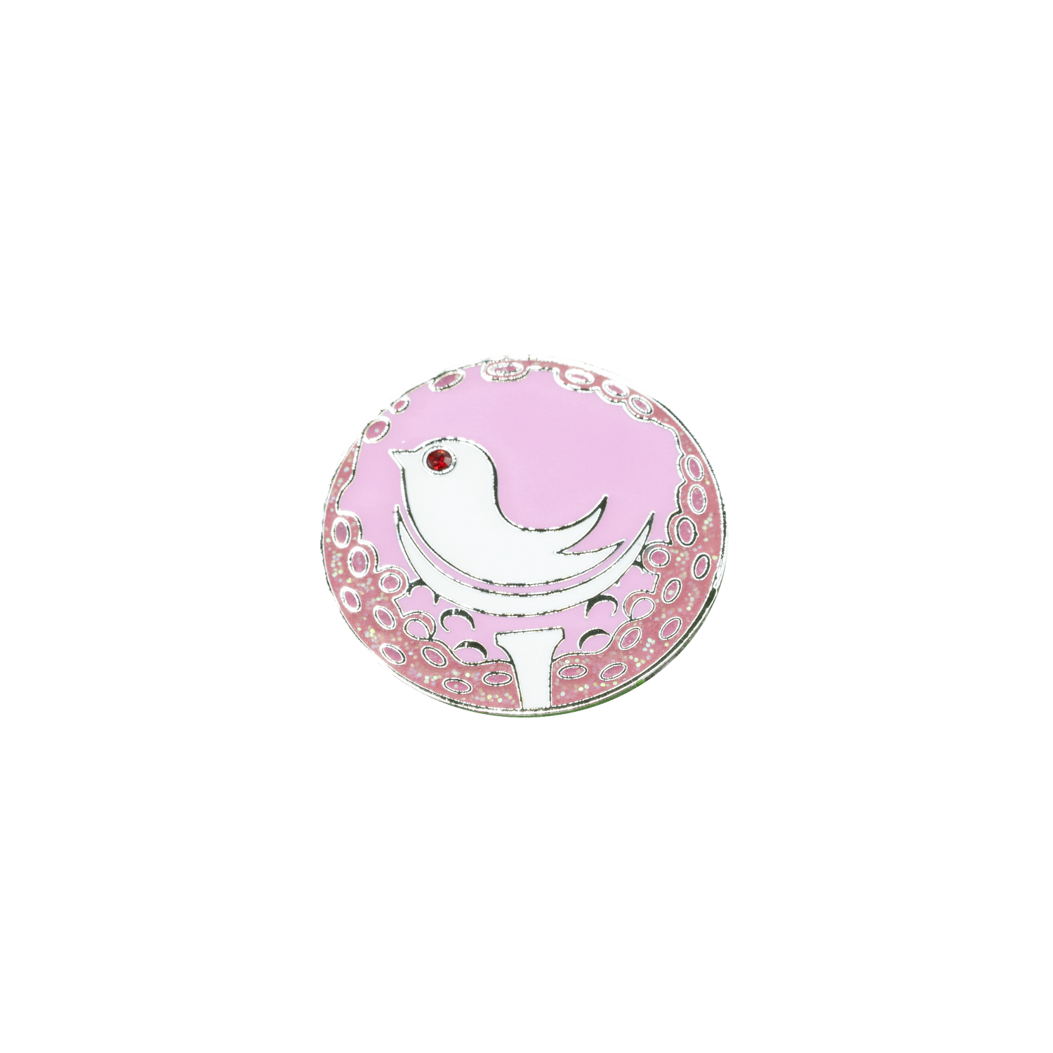 Pink Birdie Golf Ball Marker