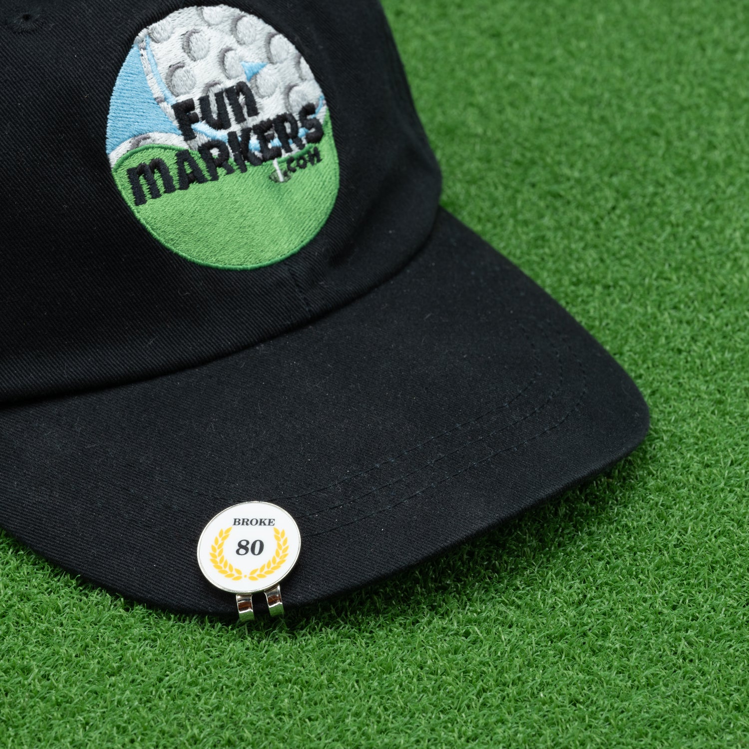 Broke 80 Milestone Golf Ball Marker
