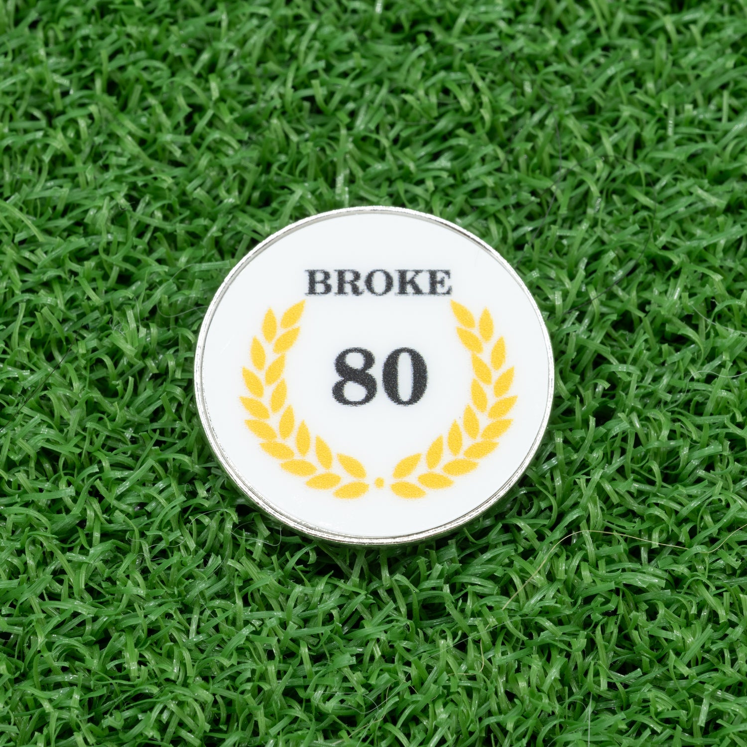 Broke 80 Milestone Golf Ball Marker