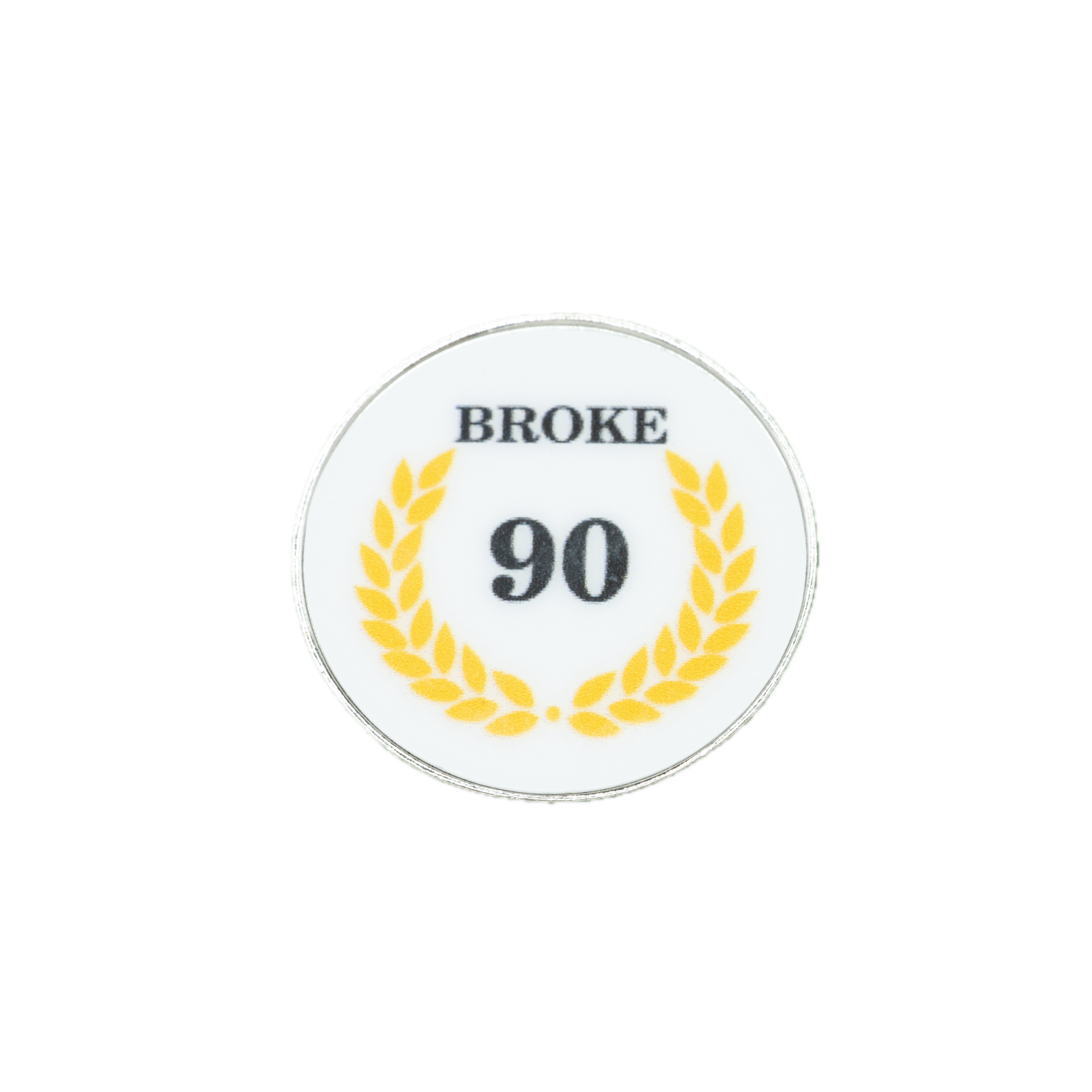 Broke 90 Milestone Golf Ball Marker