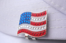 American Flag Ball Marker hat brim pic