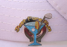 Blue Martini Glass Ball Marker hat brim pic