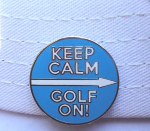 Keep Calm Golf On hat brim pic 1