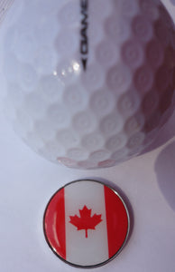 Canadian Flag Ball Marker golf ball pic