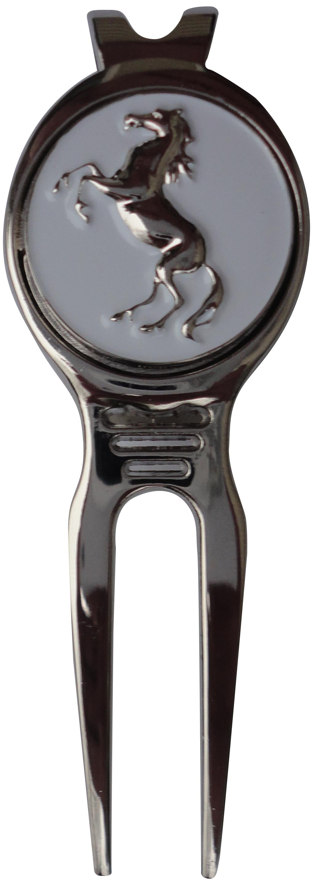 Chrome Stallion Ball Marker divot fixer pic