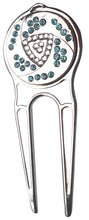 Crystal Clear and Teal Ball Marker divot fixer pic 1