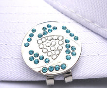 Crystal Clear and Teal Ball Marker hat brim pic