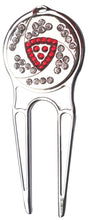 Crystal Red & White Ball Marker divot fixer pic