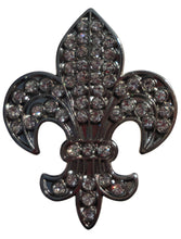 Fleur-de-lis with Clear Crystals Ball Marker