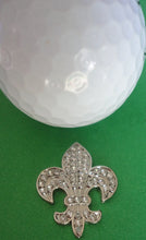 Fleur-de-lis with Clear Crystals Ball Marker golf ball pic