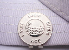 Great Expectations White Ball Marker hat brim pic