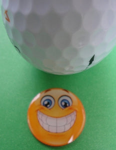 Big Grin Smiley Face Marker golf ball comparison pic 1
