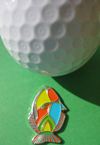 Tropical Fish Ball Marker golf ball pic