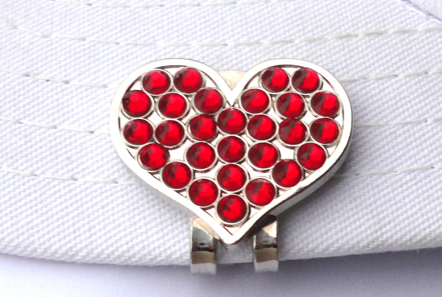 Heart with Red Crystals
