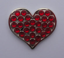 Heart with Red Crystals