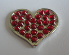 Heart with Red Crystals