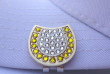 Horseshoe with Crystals Ball Marker hat brim pic 1