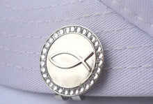 Infinity Fish with Crystals Ball Marker hat brim pic