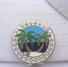 Island Paradise w/ Crystals Ball Marker hat brim pic 1