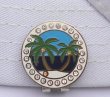 Island Paradise w/ Crystals Ball Marker hat brim pic 2