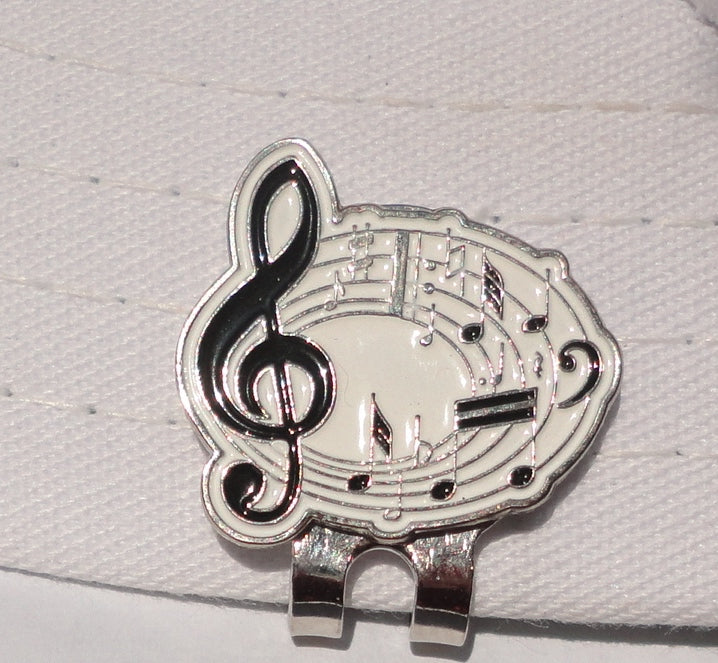 Music Notes Ball Marker hat brim pic 2