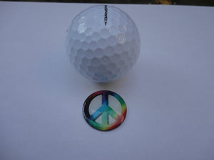 Peace Sign Ball Marker golf ball pic