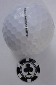 Poker Chip Clubs Ball Marker golf ball pic 1
