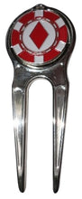 Poker Chip Diamonds Ball Marker divot fixer pic 1