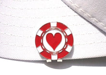 Poker Chip Hearts Ball Marker hat brim pic 2