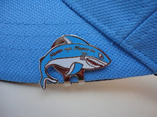 Blue & White Shark Ball Marker hat brim pic