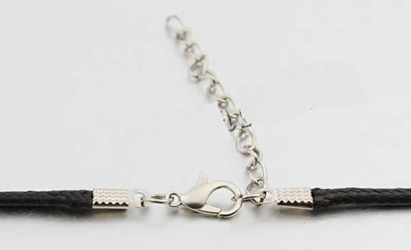 Black Cord Necklace with Heart Shaped Magnet