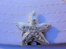 Starfish with Crystals and Heart Hat Clip