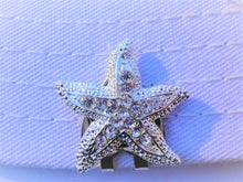 Starfish with Crystals and Heart Hat Clip