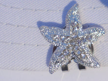 Starfish with Crystals and Heart Hat Clip