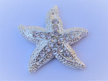 Starfish with Crystals and Heart Hat Clip