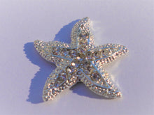 Starfish with Crystals and Heart Hat Clip
