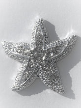 Starfish with Crystals and Heart Hat Clip