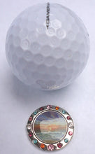 Beach Sunset Crystal Ball Marker golf ball pic
