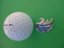 Swan with Blue Crystals Ball Marker