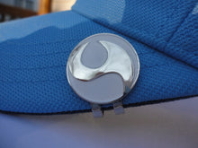 White with Unique Chrome Design Ball Marker hat brim pic