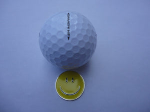 Smiley Face Yellow Ball Marker golf ball pic