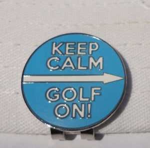 Keep Calm Golf On Marker hat brim pic 2