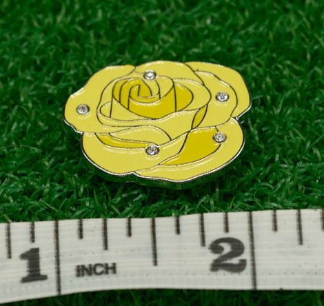Rose with Crystals - Yellow