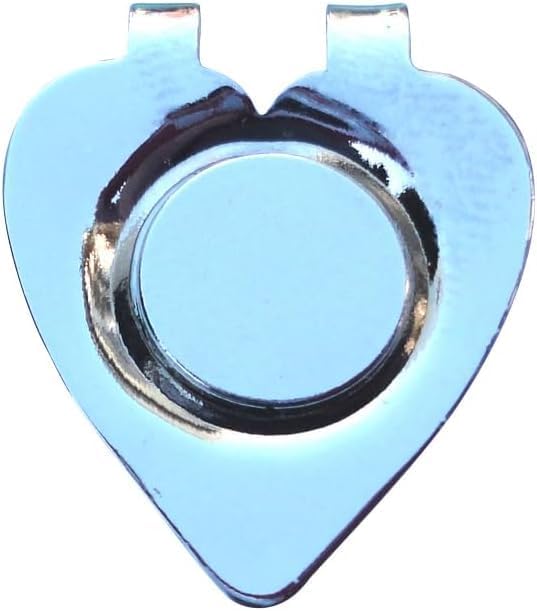 Heart Shaped Magnetic Hat Clip for Golf Ball Marker, Metal - 1