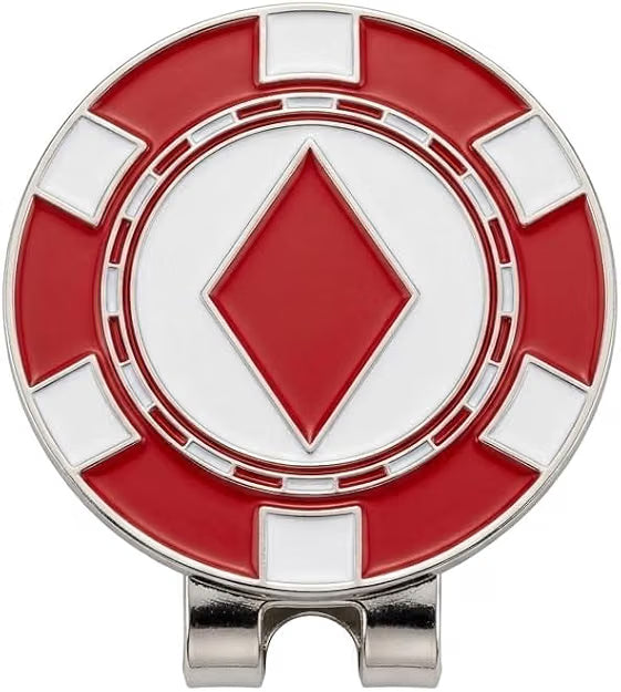 Diamond Poker Chip Golf Ball Marker – Premium Ball Marker for Putting Green