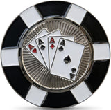 Aces Poker Chip Golf Ball Marker for Men