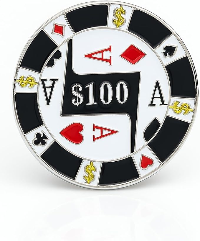 Poker Chip Golf Ball Marker- Premium Golf Ball Markers for Putting Green