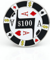 Poker Chip Golf Ball Marker- Premium Golf Ball Markers for Putting Green
